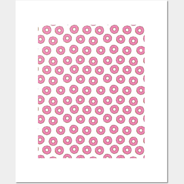 DONUTS JUNK FOOD PATTERN Wall Art by deificusArt